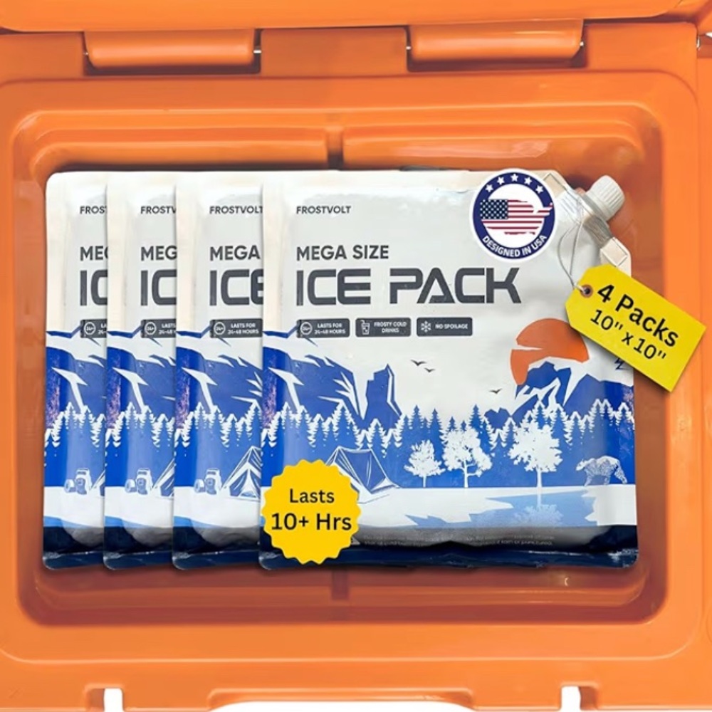 Frostvolt Mega Size Reusable Ice Packs-4Pks